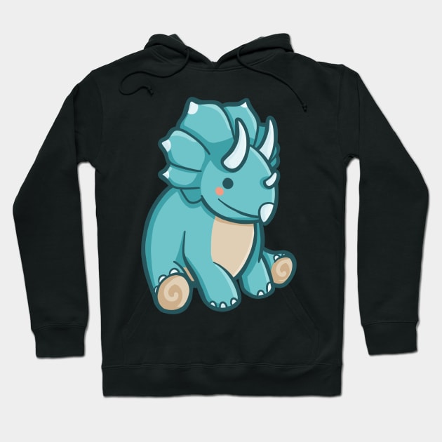 Cute Triceratops, Dino, Dinosaur Hoodie by hugadino